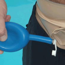 Waterproof Ostomy Cover in use
