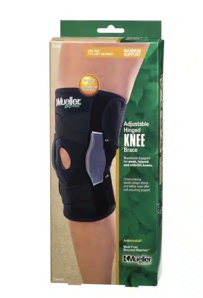 Green Adjustable Knee Brace  Mueller® Sports Medicine · Dunbar Medical