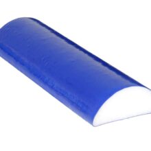 Cando PE foam roller with blue Tufcoat Finish - Half Round