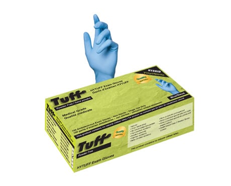 Tuff HyTuff Vinyl Nitrile Exam Gloves