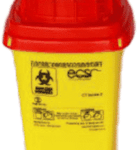 Disposable sharps container