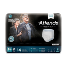 Attends Premier Underwear - Packaging Frontal View