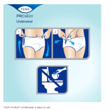 TENA ProSkin Underwear for men with maxium absorbency - usage instructions