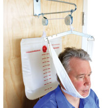 Fabtrac Overdoor Cervical Traction Unit in use