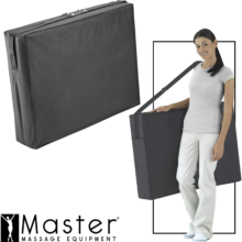 Therapist carrying MHP Portable Massage table in case