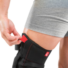 Mueller Hinged Knee brace In Use - Close Up View